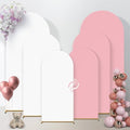 Arch Backdrop Cover Stretchy Backdrop (White+Pink, 4+5+6FT) by Home