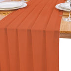 12 Pack Terracotta Table Runner 10ft Romantic Chiffon Table Runner for Wedding Baby Shower and Birthday Party Cake Table Decorations(120 x 12 in) - Image 4
