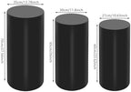 3PCS Black Cylinder Pedestal Stands for Party Round Metal Pedestal Display Stands Dessert Table Decoration Pillars Cake Pedestal Plant Stands for Party Birthday Wedding Props - Image 4