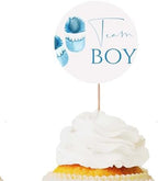 Set of 24 Cupcake Toppers | Gender Reveal Cupcake Toppers | Party Cupcake Toppers | Party Decorations | Baby Shower Toppers | Congrats on Pregnancy by Handmade