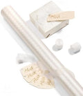 Vitalizart White Metallic Grid Wrapping Paper Set 30" Ogranza Ribbon & Tags by Vitalizart