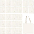25 Pcs Mini Canvas Tote Bags,8.5 X 8 Inch by CONEHOY