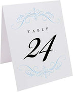 Classic Flourish Table Numbers, Light Blue, 1-25 - Image 2