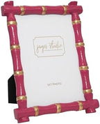 Jaye's Studio Cast Metal Decorative Photo & Picture Frame With Easel Stand, Glass Display, Handmade Bamboo Design, Tarnish Resistant Finish, Gracie Chloe Line, 3 Size Options (Pink, 5x7) - Image 2