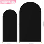 Wokceer Arch Backdrop Cover 7.2FT, 6FT Black Arch Covers Stretchy Backdrop - Image 2