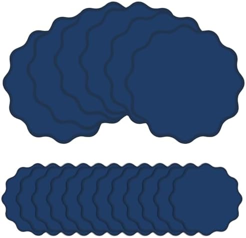 100 Pcs Navy Blue Thick Paper Placemats, Disposable Waterproof Place Mats by Unknown