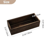 NUPTIO Wooden Flower Box Centerpieces, Rectangle, 11.8" Long, Brown, 6 Pcs - Image 4