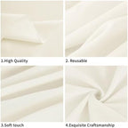 FINDYOU Ivory 6 Pack Polyester Table Cloth 60 x 84 Inch, Rectangle Tablecloths for 6 Foot Tables Washable Table Cloth for Party Wedding - Image 2