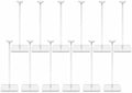 12 Pack 15.75 Inch Clear Acrylic Balloon Stand Kit for Table Centerpieces by Unknown