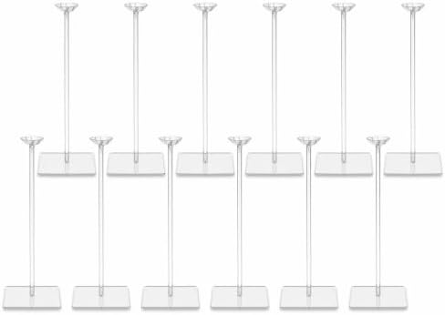 12 Pack 15.75 Inch Clear Acrylic Balloon Stand Kit for Table Centerpieces by Unknown