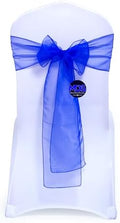 MDS Pack of 100 Organza Chair Sashes for Wedding & Event Décor – Royal Blue by MDS