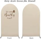 Beige Arch Backdrop Covers We Can Bearly Wait Theme Arch Stand Fabric Cover for Birthday Baby Shower Cake Table Supplies Decoration (4x7.2FT) - Image 5