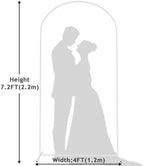 Wokceer 7.2FT Arch Backdrop Stand White Metal Wedding Arch Backdrop Stand - Image 2
