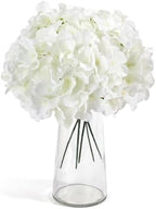 Auihiay 64Pcs Hydrangea Artificial Flowers Bulk, Silk White Hydrangeas - Image 5