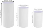 Small Pedestal Display Plinth Pillars, 3pcs Cylinder Stands for Party White Round Pedestal Stand for Birthday Wedding Props Baby Shower Christmas New Year (3) - Image 2