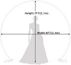 Wokceer Round Backdrop Stand 8FT White Wedding Balloon Arch Stand for Party - Image 2