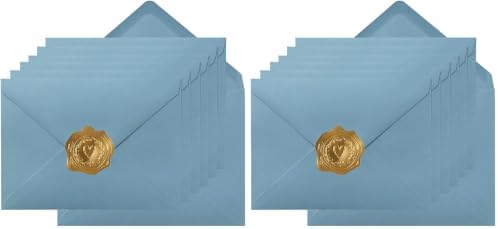 100 Pieces A6 Envelopes 4x6 Dusty-Blue, 6 1/2 x 4 3/4 Inches (Pack of 2) by Toperd