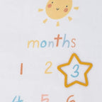 Disney Winnie The Pooh White, Yellow, and Aqua Super Soft Milestone Baby Blanket - Image 4