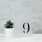 Frosted Wedding Table Numbers 1-30 with Stands - Image 7