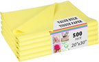 500 Sheets Yellow Tissue Paper for Gift Bags Wrapping Tissues Bulk 20 X 30 Inch Packaging Paper for Gift Wrap Flower Art Crafts DIY Birthday Wedding by PINWATT