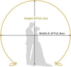 Wokceer 9.2 FT Large Circle Balloon Arch Stand Gold Metal Round Arch Backdrop Stand for Wedding Ceremony Birthday Party Bridal Shower Anniversary Background Decoration - Image 2