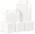 TryDrem 30 Pack Large Gable Boxes with Handles, 9x6x6 Inch Spacious Capacity Party Favor Boxes, White Treat Box for Gifts, Bread, Cookies, Lunch, Bakery, Wedding, Birthday, Picnic by TryDrem