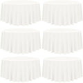 YMHPRIDE 6 Pack Round Tablecloth Ivory Tablecloths 90 Inch Polyester Round Table Cloth,Ivory Tablecloth Round 90 inch Washable Fabric Table Covers for Wedding,Party,Dining,Banquet by YMHPRIDE