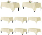 sancua Beige Tablecloths Rectangle, 8 Pack Table Cloth for 8 Foot Tables by sancua