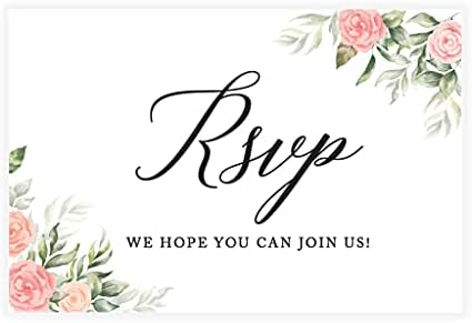 Andaz Press 56-Pack Personalized RSVP Postcards for Wedding Coral Watercolor Florals Cardstock Response Reply Cards for Bridal Shower Baby Shower Birthday Event Custom Date Return Address 4 x 6-Inch by AndazPress