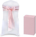 MDS® Pack of 125 Satin Chair Sashes for Wedding & Events – Blush Pink by MDS