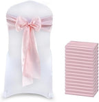 MDS® Pack of 300 Satin Chair Sashes for Wedding & Events – Blush Pink by MDS