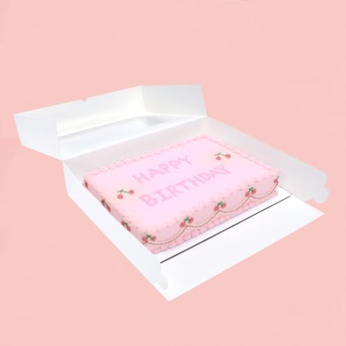 6 Pack 19x14x4 Inch Large Rectangle Cake Boxes with Cake Boards - Image 6
