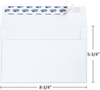 ValBox A9 Invitation Envelopes 250 Qty 5-3/4 x 8-3/4" White Envelopes Self Seal for Invitations, Photos, Wedding, Baby Shower Greeting Cards, Announcements - 5.75 x 8.75 Inches - Image 2