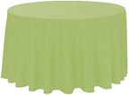 Polyester Round Tablecloth 120" Ideal for 60 inch round table (Lime) by KS+Linens