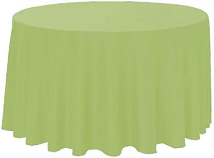 Polyester Round Tablecloth 120" Ideal for 60 inch round table (Lime) by KS+Linens