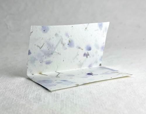 Of The Earth Handmade Paper - Wildflower Seed Paper Folding Escort Card - Place Card/Name Card/Gift Card - 3.5" x 4" - Set of 24 (45s Purple Recycled) - Image 3