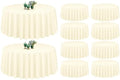Showgeous 90 Inch Beige Round Tablecloths, Polyester Table Covers by Showgeous