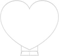 LANGXUN Large Size Metal Balloon Arch Kit, Wedding Heart Arch Stand, Love Balloon Column Arch Frame for Wedding, Bridal, Valentine's Day, Engagement and Birthday Party Supplies (White) by LANGXUN
