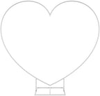 LANGXUN Large Size Metal Balloon Arch Kit, Wedding Heart Arch Stand, Love Balloon Column Arch Frame for Wedding, Bridal, Valentine's Day, Engagement and Birthday Party Supplies (White) by LANGXUN