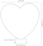 Heart Shape Wedding Arches for Ceremony, 6.9FT Love Arch Backdrop Stand, Metal Heart-Shaped Balloon Arch Frame for Wedding Bridal Birthday Party Decorations (White) - Image 3