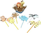 Noah's Ark Cake Toppers Set: Flat figurines cupcake topperes and Centerpiece for Party Decorations - Birthday Party Baby Shower - Animal theme party by ZoeArtcrafts