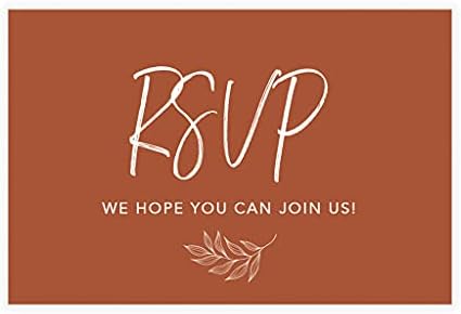 Andaz Press 56-Pack Personalized RSVP Postcards for Wedding Terracotta Line Design Cardstock Response Reply Cards for Bridal Shower Baby Shower Birthday Event Custom Date and Return Address 4 x 6-Inch by AndazPress
