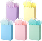 AmazingSpark 50 Pcs Pastel Gift Bags with Handles and Tissue Paper,Classic by Unknown