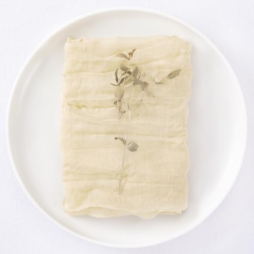DeZerlor Beige Washable Cheesecloth Napkins Set of 50 for Wedding Party - Image 5