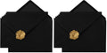 100 Pieces A7 Envelopes 5x7 Black, 5.24 x 7.24 Inches (Pack of 2) by Toperd