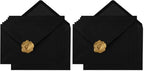 100 Pieces A7 Envelopes 5x7 Black, 5.24 x 7.24 Inches (Pack of 2) by Toperd