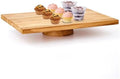 Rectangular Wood Cake Stand, Rustic Square Cake Dessert Display Platter, Tall Tierd Footed Cake Plate, Large Charcuterie Board, Wedding Birthday Party Holiday Christmas Essentials 17 x 11.8 x 2.8 Inch by Kazozobi