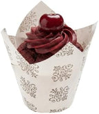 Restaurantware 2 oz Paper Tulip Vintage Floral Tall Baking Cup, 200 Pack by Restaurantware