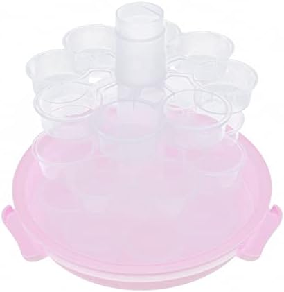 3-Tiers Cupcake Holder Cupcake Carrier with Lid and Handle Portable Desserts Storage Container Box for Pie, Cookies 24 Cupcakes (Pink) - Image 6