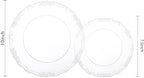 U-QE 100 Pieces Clear Plastic Plates - Clear Disposable Plates - Image 2